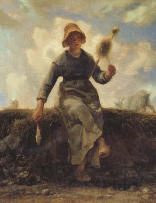 jean-francois millet The Spinner,Goat-Girl from the Auvergne (san20)